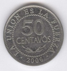 Bolivia 50 Centavos de 2006