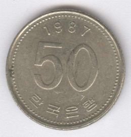 Corea del Sur 50 Won de 1987