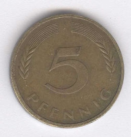 Alemania 5 Pfennig de 1980