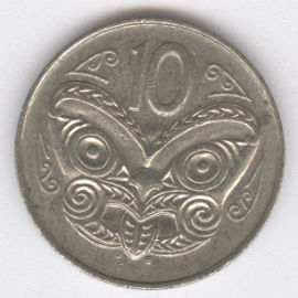 Nueva Zelanda 10 Cents de 1988