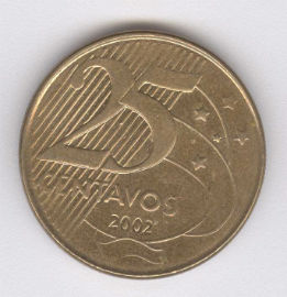 Brasil 25 Centavos de 2002