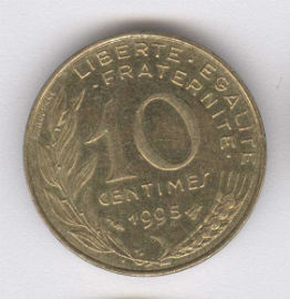 Francia 10 Centimes de 1995