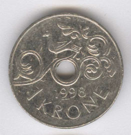 Noruega 1 Krone de 1998