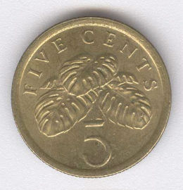 Singapur 5 Cents de 1989