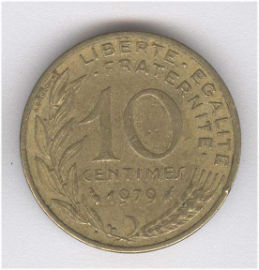 Francia 10 Centimes de 1979