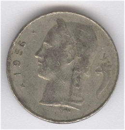 Bélgica 1 Franc de 1956 (Belgie)