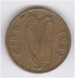 Irlanda 1 Penny de 1982