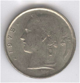 Bélgica 1 Franc de 1975 (Belgie)