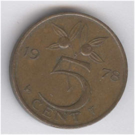 Holanda 5 Cents de 1978