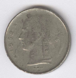 Bélgica 1 Franc de 1952 (Belgie)