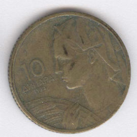 Yugoslavia 10 Dinara de 1963