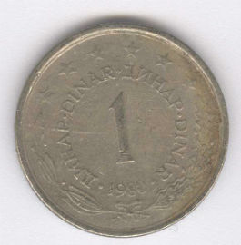 Yugoslavia 1 Dinar de 1980