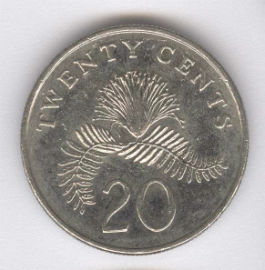 Singapur 25 Cents de 1997