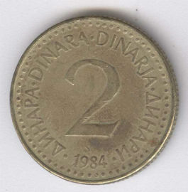 Yugoslavia 2 Dinara de 1984