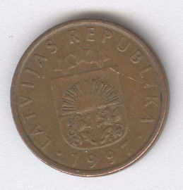 Latvia 1 Santimi de 1997