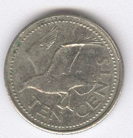 Barbados 10 Cents de 1996