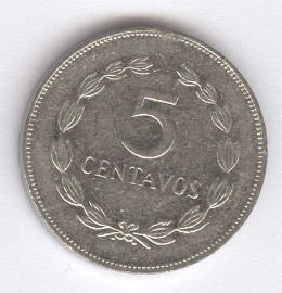 El Salvador 5 Centavos de 1991