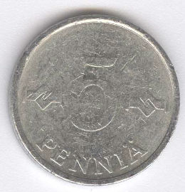 Finlandia 5 Pennia de 1980