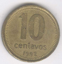 Argentina 10 Centavos de 1992