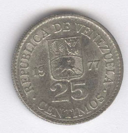 Venezuela 25 Céntimos de 1977