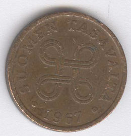 Finlandia 5 Pennia de 1967