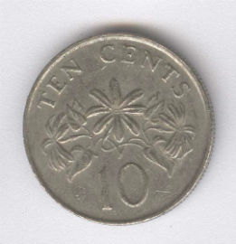 Singapur 10 Cents de 1989