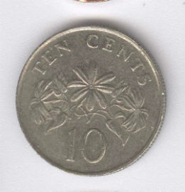 Singapur 10 Cents de 1991