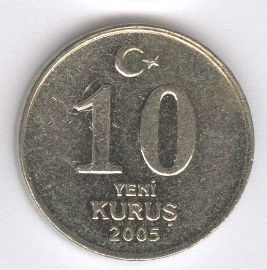 Turquía 10 Kurus de 2005