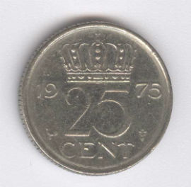 Holanda 25 Cents de 1975