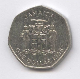 Jamaica 1 Dollar de 1996