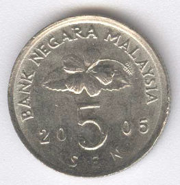 Malasia 5 Sen de 2005