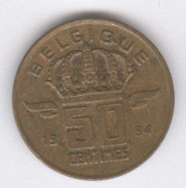 Bélgica 50 Centimes de 1994