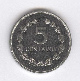 El Salvador 5 Centavos de 1999