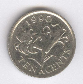 Bermuda 10 Cents de 1990