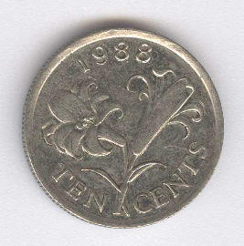 Bermuda 10 Cents de 1988