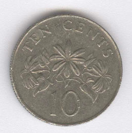 Singapur 10 Cents de 1986