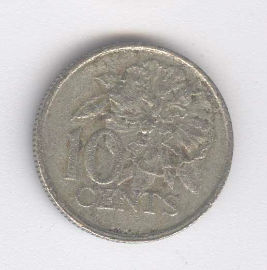 Trinidad y Tobago 10 Cents de 1990