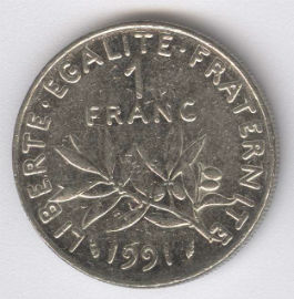 Francia 1 Franc de 1991