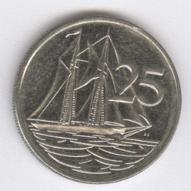 Islas Caimán 25 Cents de 1992