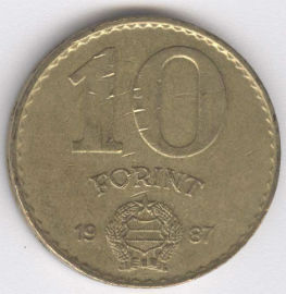 Hungría 10 Forint de 1987