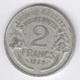 Francia 2 Francs de 1949