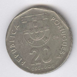 Portugal 20 Escudos de 1986