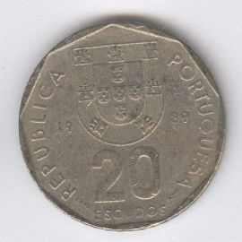Portugal 20 Escudos de 1989
