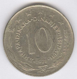 Yugoslavia 10 Dinara de 1978