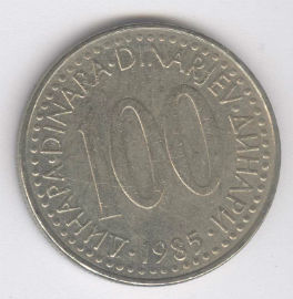 Yugoslavia 100 Dinara de 1985
