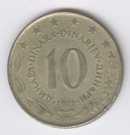 Yugoslavia 10 Dinara de 1977
