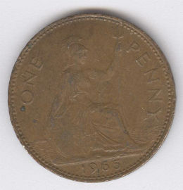 Inglaterra 1 Penny de 1965