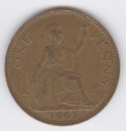 Inglaterra 1 Penny de 1963