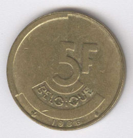 Bélgica 5 Francs de 1986 (Belgique)