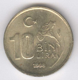 Turquía 10 Lira de 1998
